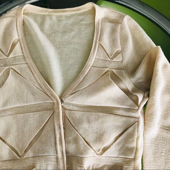 phillip lim • 100% wool folded triangle cardigan geometric design - Picture 3 of 10